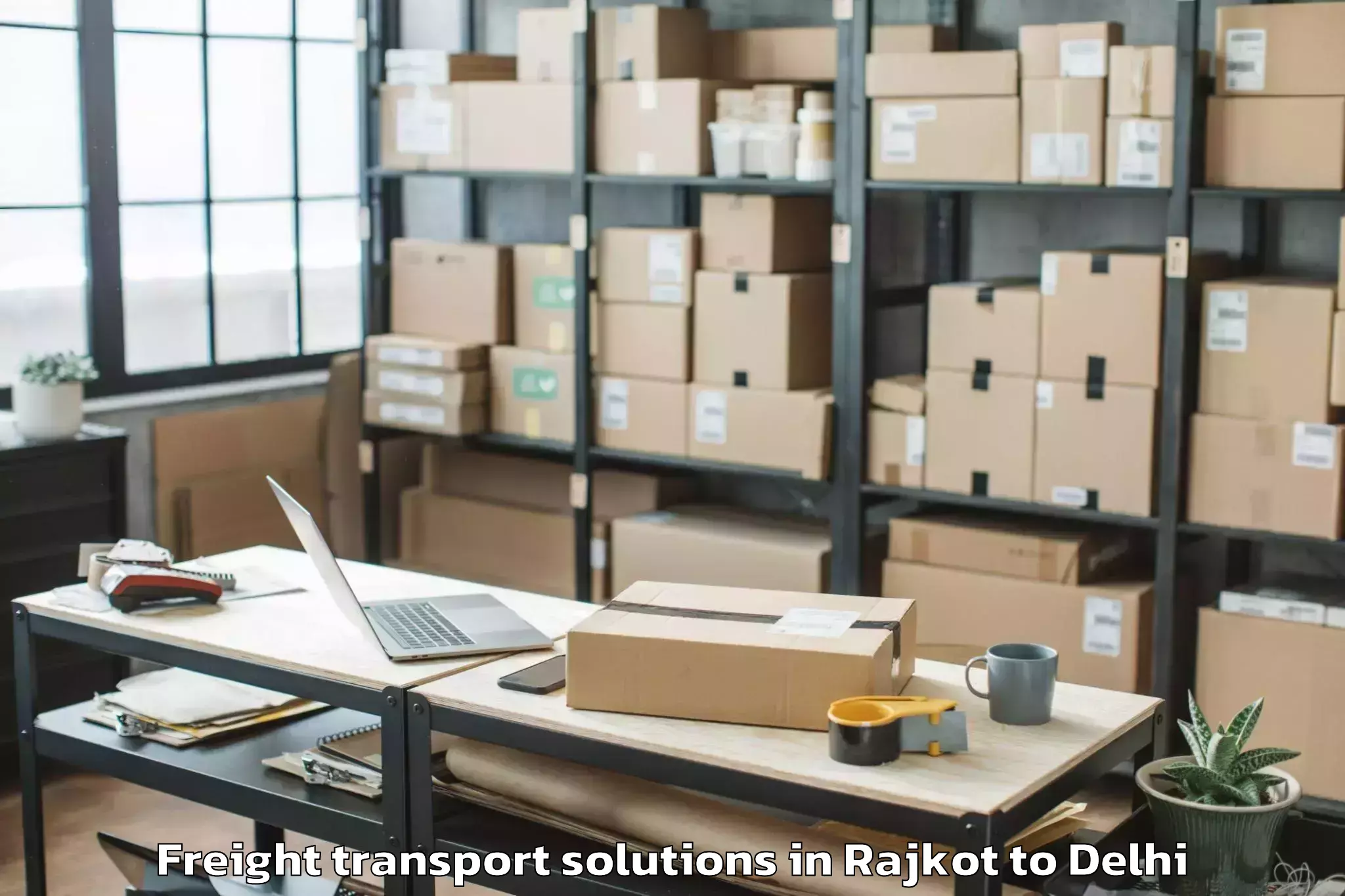 Leading Rajkot to D Mall Paschim Vihar Freight Transport Solutions Provider